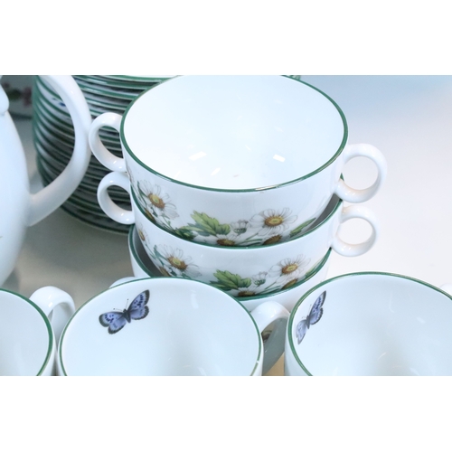 53 - Quantity of Royal Worcester 'Worcester Herbs' pattern part tea set to include cups, saucers, teapot,... 