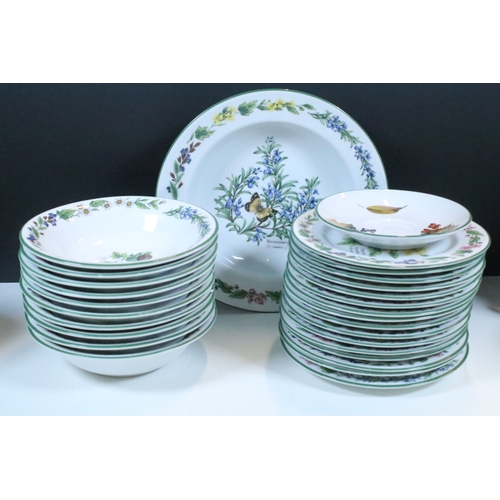 53 - Quantity of Royal Worcester 'Worcester Herbs' pattern part tea set to include cups, saucers, teapot,... 