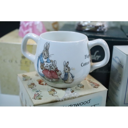 59 - Border Fine Arts figurines 'Peter Rabbit in the watering can', 'Peter in wheelbarrow' and 'Simpkin h... 