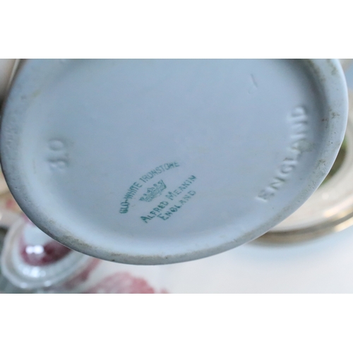 76 - Quantity of tea and coffee pots to include Royal Albert, Crown Devon, Wedgwood and Adams examples to... 