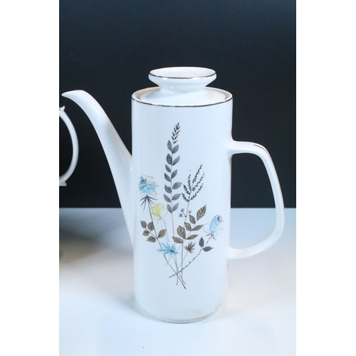 76 - Quantity of tea and coffee pots to include Royal Albert, Crown Devon, Wedgwood and Adams examples to... 