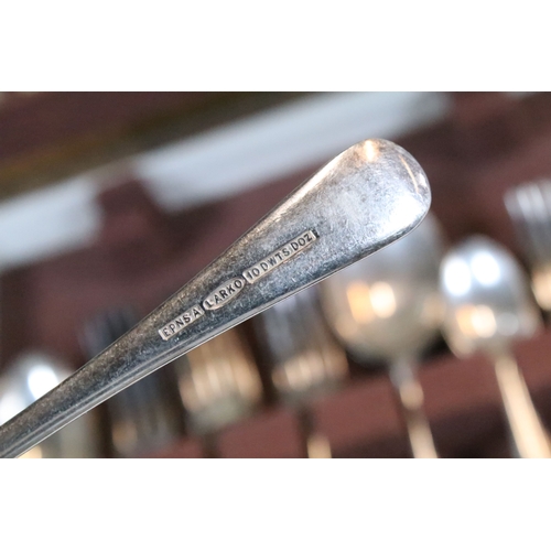 351 - Canteen of cutlery by Lewis Rose & Co Sheffield, within oak case