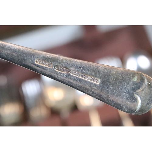 351 - Canteen of cutlery by Lewis Rose & Co Sheffield, within oak case