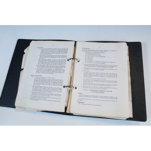 381 - Collection of militaria, to comprise include regimental badges, buttons and belts, etc. (one box)