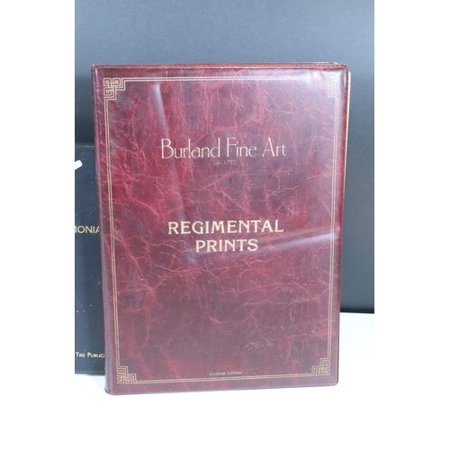 381 - Collection of militaria, to comprise include regimental badges, buttons and belts, etc. (one box)