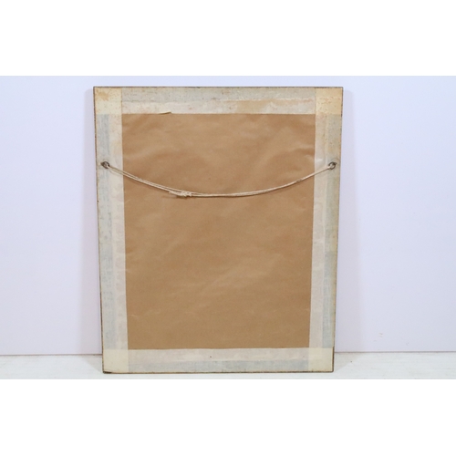 472 - Continental school, portrait of a young girl with a water vessel, charcoal and pastel, 36 x 26cm, gi... 