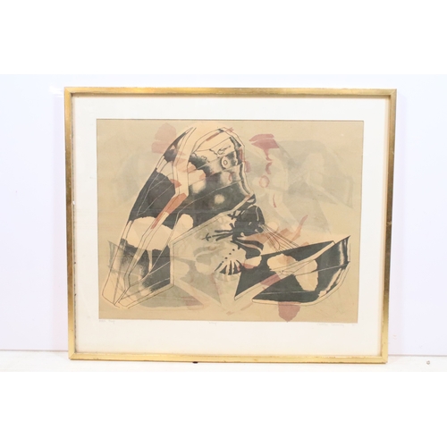 485 - Christine Donnelly (20th century), 'Wing', abstract study, indistinctly signed lower right and dated... 