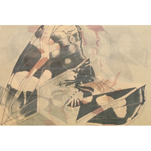 485 - Christine Donnelly (20th century), 'Wing', abstract study, indistinctly signed lower right and dated... 