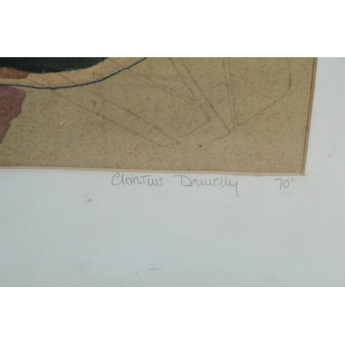 485 - Christine Donnelly (20th century), 'Wing', abstract study, indistinctly signed lower right and dated... 