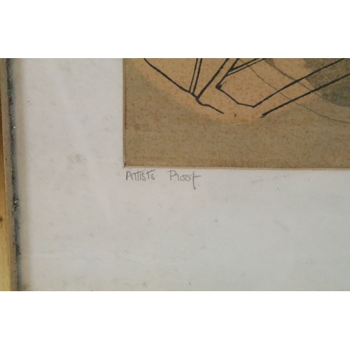 485 - Christine Donnelly (20th century), 'Wing', abstract study, indistinctly signed lower right and dated... 