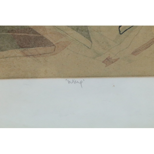 485 - Christine Donnelly (20th century), 'Wing', abstract study, indistinctly signed lower right and dated... 