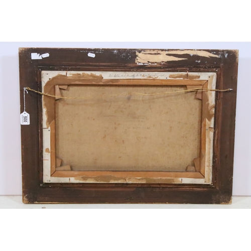 500 - R J Hammond, landscape scene with lady punting, Blackstone Rock Beverley on the River Thames Worcest... 