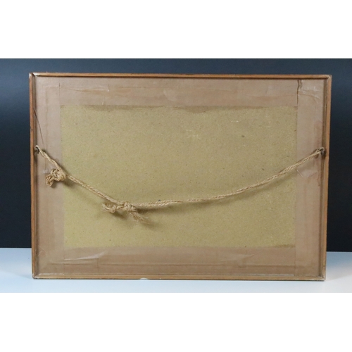 505 - 19th century Continental school, figures with horse on a lakeside track and others beside a woodland... 