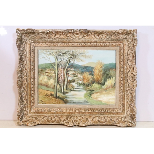 522 - Circle of Marcel Dyf (French, 1899 - 1985), Route a Saint Paul de Vence, oil on canvas, 32 x 45cm, f... 