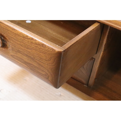 572 - Ercol 'Golden Dawn' Windsor coffee table, with drawers,  W 123cm x D 52cm x H 40cm