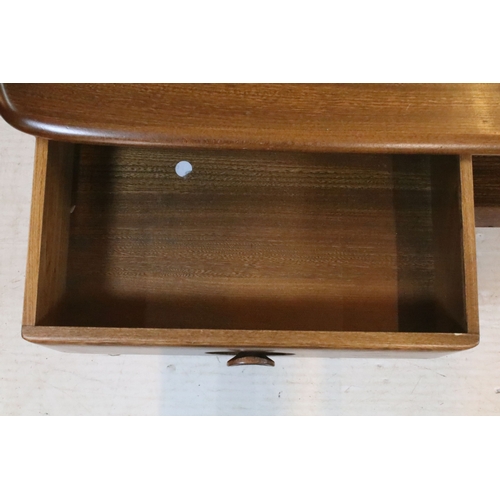 572 - Ercol 'Golden Dawn' Windsor coffee table, with drawers,  W 123cm x D 52cm x H 40cm