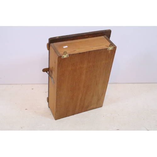 574 - Contemporary crafted cabinet, having impressed text of a 'Marlborough Pudding' recipe, W 40cm x D 15... 