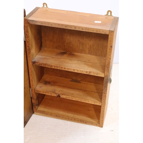 574 - Contemporary crafted cabinet, having impressed text of a 'Marlborough Pudding' recipe, W 40cm x D 15... 