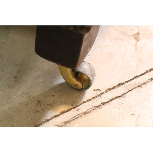 637 - 20th century leather three-piece suite, originally purchased from Leather Chairs of Bath, comprising... 