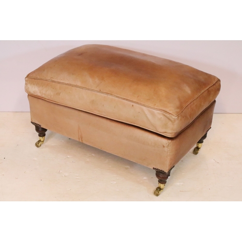 637 - 20th century leather three-piece suite, originally purchased from Leather Chairs of Bath, comprising... 