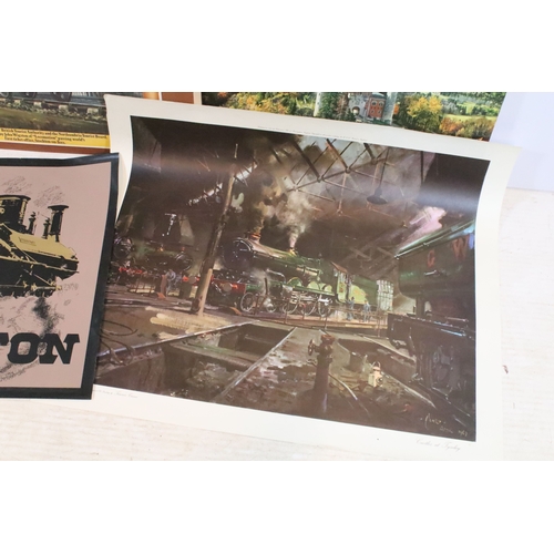 531 - Darlington 1975 Anniversary of the Stockton & Darlington Railway poster, 54.5 x 69.5cm, another Stoc... 