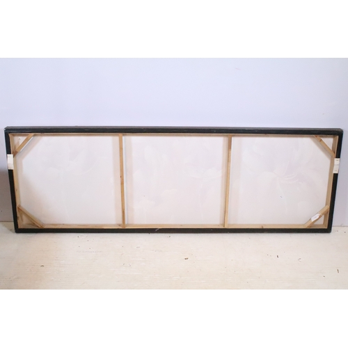 532 - 20th century study of poppies, impasto oil on canvas, 49.5 x 150cm