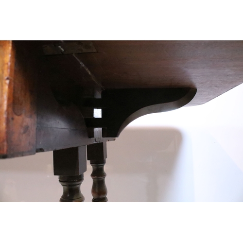 581 - 19th century mahogany sofa table, having cross-banded top with two frieze drawers and two dummy to t... 