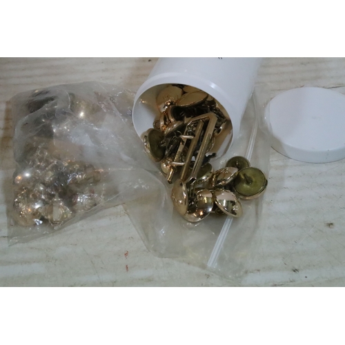 339 - Naval officers uniform jacket together with two caps and an assortment of military buttons