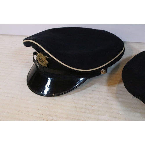 339 - Naval officers uniform jacket together with two caps and an assortment of military buttons