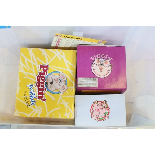 386 - Collection of boxed Piggin' figures, to comprise My Valentine, My Super Hero, Piggin Presents, Piggi... 