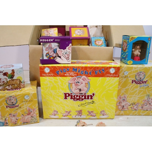 Collection of Piggin' figures, to comprise Piggin Ice Christmas ...