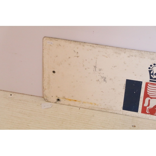 153 - Royal Wilts - 1881 Pegasus logo metal sign, H 30.5cm, W 122cm