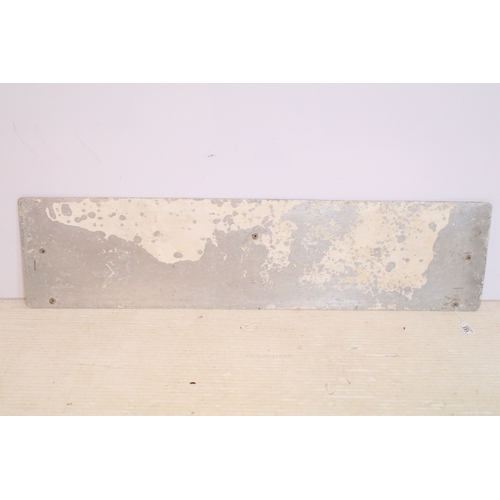 153 - Royal Wilts - 1881 Pegasus logo metal sign, H 30.5cm, W 122cm