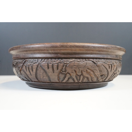 101 - Irish blackthorn shillelagh, 48cm long, a set of four Indian Dhokra figures, each approx 14cm high a... 