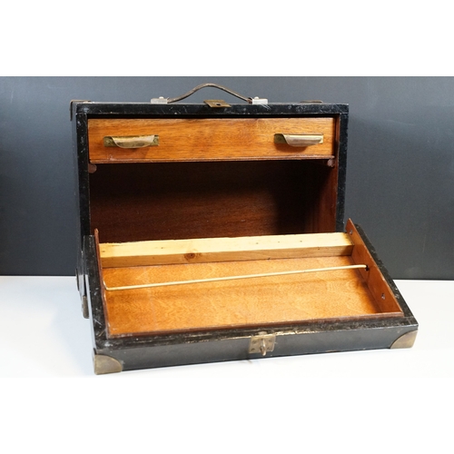 104 - Early 20th century wooden engineers cabinet