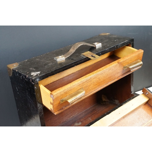 104 - Early 20th century wooden engineers cabinet