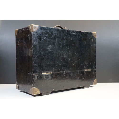 104 - Early 20th century wooden engineers cabinet