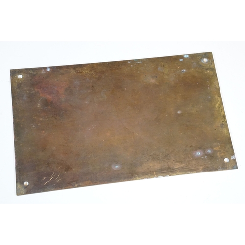 130 - Early 20th century bronze shop name sign ‘ Miss Hill, Milliner ‘, 25cm x 15cm