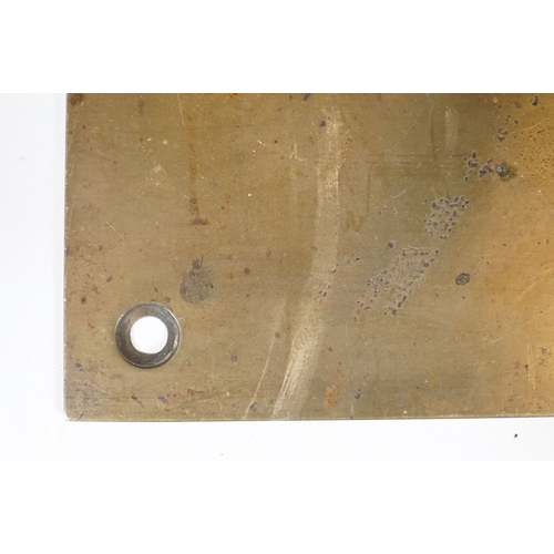 130 - Early 20th century bronze shop name sign ‘ Miss Hill, Milliner ‘, 25cm x 15cm