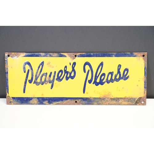 131 - Enamel Sign - Early-Mid 20th Century 'Player's Please' advertising enamel sign, measures approx 40cm... 