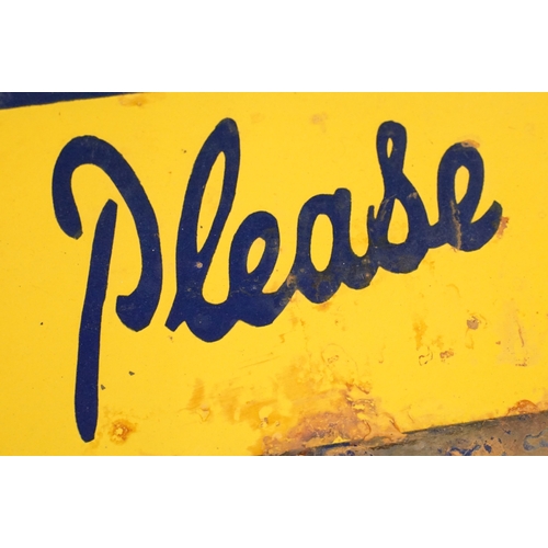 131 - Enamel Sign - Early-Mid 20th Century 'Player's Please' advertising enamel sign, measures approx 40cm... 