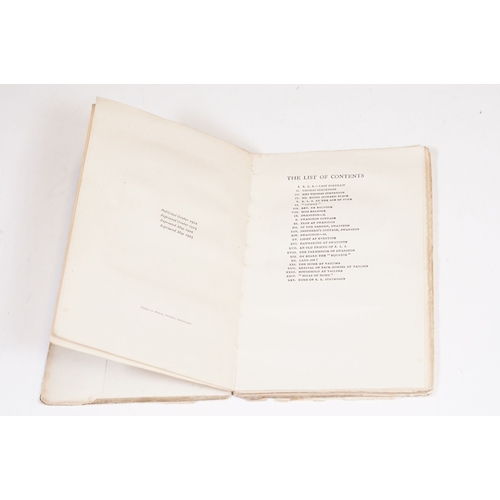 168 - Memories by Robert Louis Stevenson book, published by T. N. Foulis London & Edinburgh, 1923 with 25 ... 