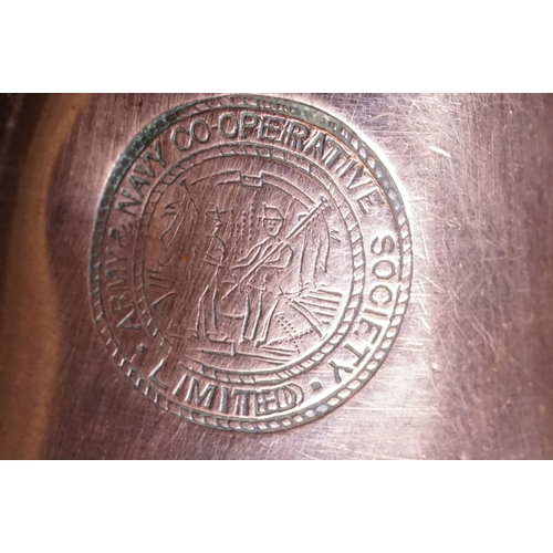 175 - Late 19th / Early 20th Century Army & Navy Co-Operative Society Limited copper and nickel mounted hu... 