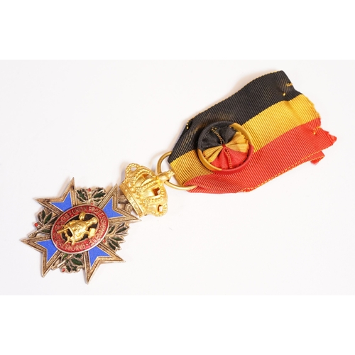 176 - 7 Belgium medals, including Order of the Crown, Labour Decorations, Leopold II 1896-1905 and other c... 