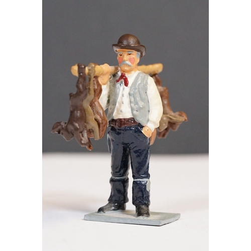 184 - Trophy Miniatures Town and Country ‘ the rabbit man rabbits over shoulder ‘ painted metal model no. ... 