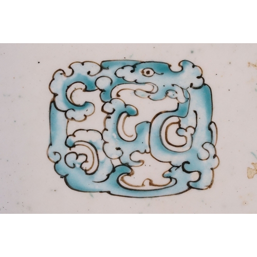 185 - 18th Century Chinese Qing Dynasty Qianlong period Canton enamel dish of square form decorated with v... 
