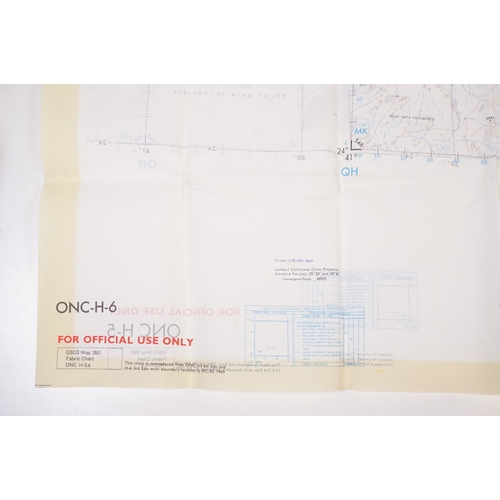 193 - A Royal Air Force / RAF silk escape map covering Israel, Gaza, Iraq, Jordan, Saudi, Amman, Red Sea, ... 