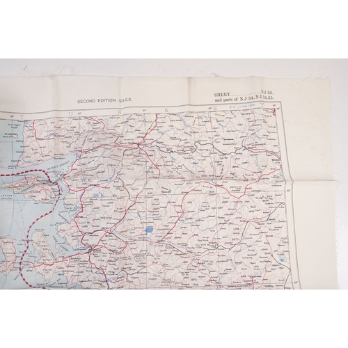 195 - A Royal Air Force / RAF silk escape map covering Greece, Greek Islands, Corfu, Crete, Rhodes, Zante,... 