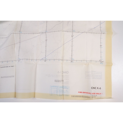 200 - A Royal Air Force / RAF silk escape map covering Yemen, Somalia, Ethiopia, Aden and Djibouti.