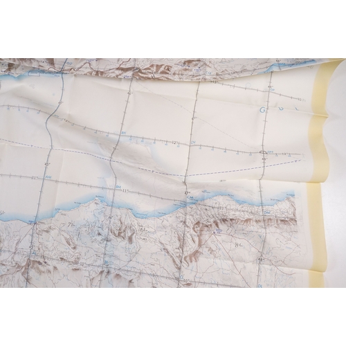 200 - A Royal Air Force / RAF silk escape map covering Yemen, Somalia, Ethiopia, Aden and Djibouti.